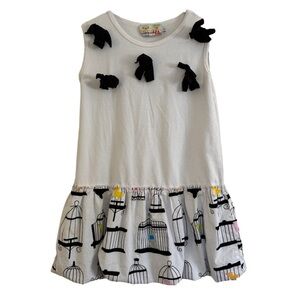 Charming White and Black Girls Dress - Size 10!